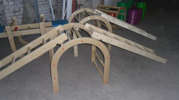 Лестница навесная с зацепами (420*2280 миллиметров, дерево) - fgospostavki.ru - Сергиев Посад