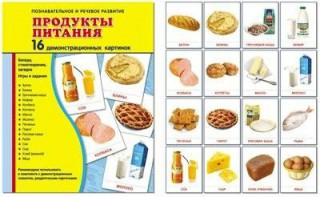 Демонстрационные карточки "Продукты питания" - fgospostavki.ru - Сергиев Посад