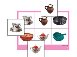 Логопедическое лото "Посуда" (4 планшета, 24 карточки, цветное, ламинированное) - fgospostavki.ru - Сергиев Посад