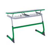 Парта SMARTY двухместная регулируемая по высоте (наклонная столешница) с антивандальной кромкой - fgospostavki.ru - Сергиев Посад