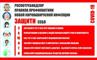 Плакат "Правила профилактики коронавируса" - fgospostavki.ru - Сергиев Посад
