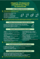 Стенд "Правила выполнения лабораторных работ по биологии" Вариант 1 - fgospostavki.ru - Сергиев Посад