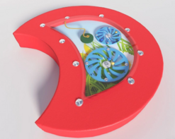 Настенный игровой модуль в виде части гусеницы с весами - fgospostavki.ru - Сергиев Посад