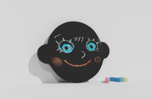 Фигурная грифельная меловая доска на тему эмоций - fgospostavki.ru - Сергиев Посад