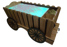 Стилизованный световой стол "Телега" - fgospostavki.ru - Сергиев Посад