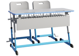 Парта NOMAD V двухместная регулируемая по высоте с антивандальной кромкой - fgospostavki.ru - Сергиев Посад